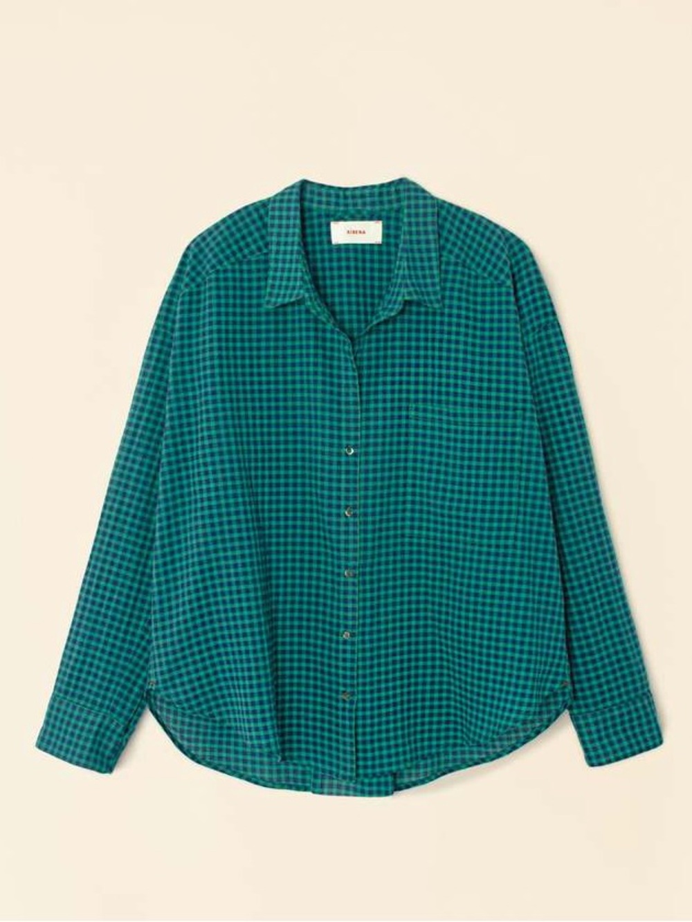 Xirena Jordy Pine Green Check Button Down Shirt